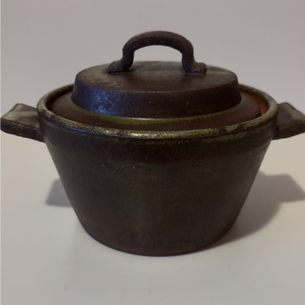 Vintage Studio M Earthenware Pot With Lid